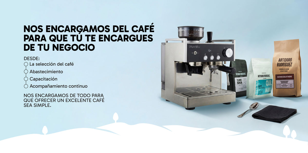 Nos encargamos del café para que tú te encargues de tu negocio: selección del café, abastecimiento, capacitación y acompañamiento continuo.
